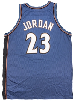 2002-03 Michael Jordan Game Issued Washington Wizards Blue Jersey 